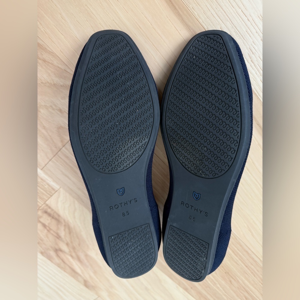 Rothy’s navy flats square toe size W8.5 - Picture 10 of 10